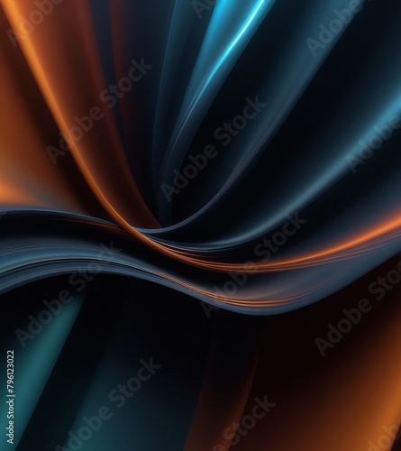 A dark blue background with smooth  flowing lines that create an abstract and futuristic design. 