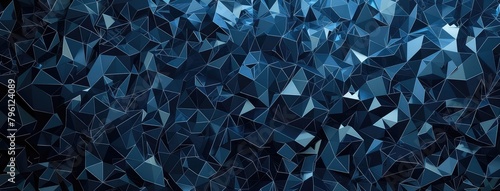 Abstract Blue Geometric Polygon Background