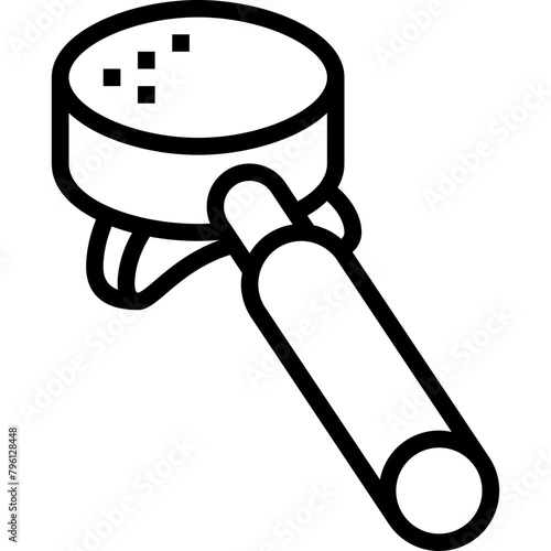 portafilter for double shot used with a coffee maker outline icon