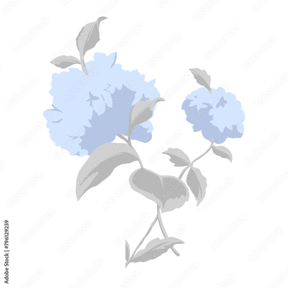 Obraz premium hydrangea flower painting illustration