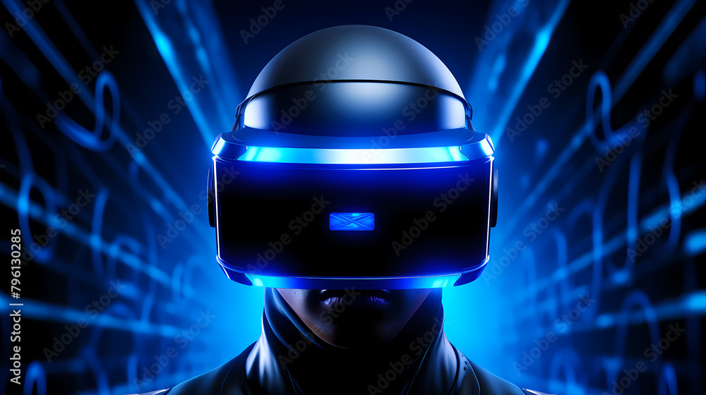 Obraz premium 3D rendering of VR headset
