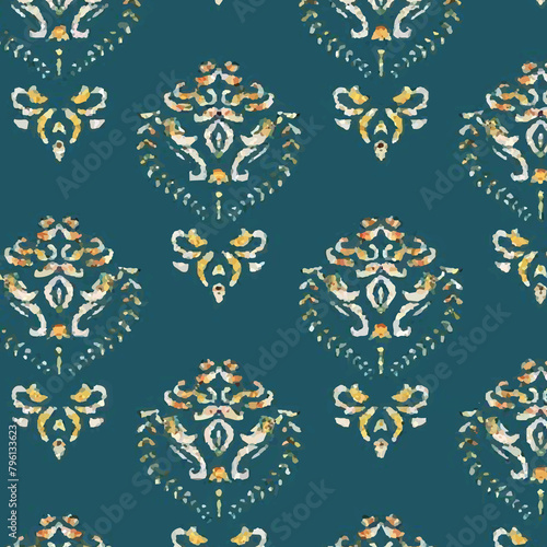 Ajrakh Pattern, Ikat, block print Pattern, batik print Pattern, madhubani, kalamkari, chinz, kani, Abstract, shirting design, Background digital printing textile pattern wallpaper	