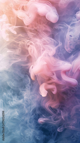 A colorful smokey background with pink and blue swirls. The smoke is thick and dense, creating a sense of depth and movement. The colors of the smoke are vibrant and eye-catching