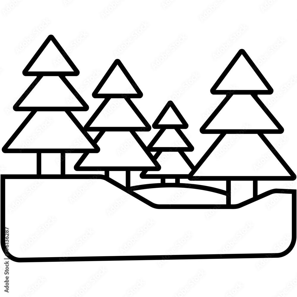 Obraz premium Forest Icon