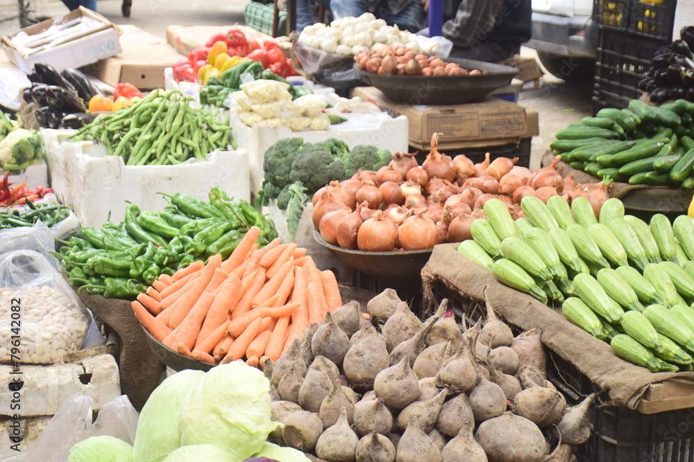 Vegetable seller in Egypt