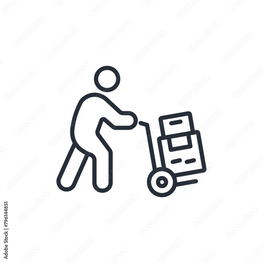 Delivery icon. vector.Editable stroke.linear style sign for use web design,logo.Symbol illustration. Delivery icon. vector.Editable stroke.linear style sign for use web design,logo.Symbol illustration.
