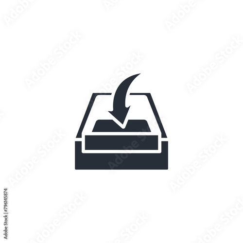 in box icon. vector.Editable stroke.linear style sign for use web design,logo.Symbol illustration.