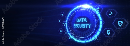 Cyber security data protection business technology privacy concept. 3d illustration