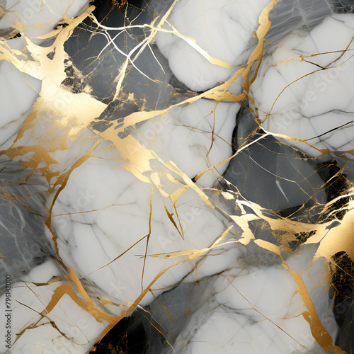 White, gold, grey, anthracite marble texture background