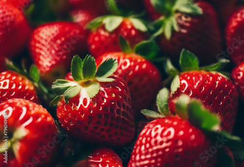 Rote Reife Saftige Erdbeeren photo