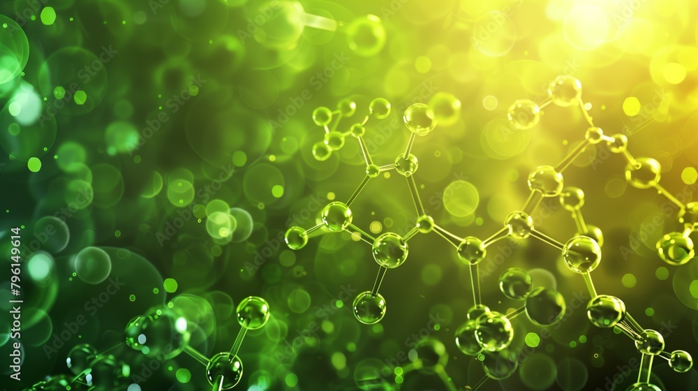 Green Molecular Structure with Dynamic Particles