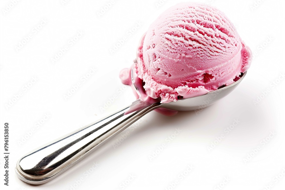Ice cream scoop, isolated on white Ice cream scoop, isolated on white