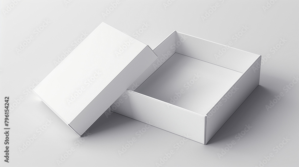 Minimal white box mockup. Generative AI