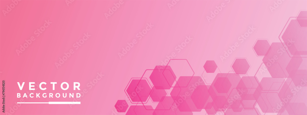 Background Pink hexagon pattern look like honeycomb vector illustration lighting effect graphic for text and message board design infographic
