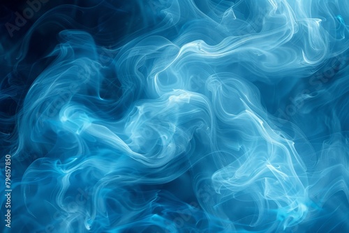 Abstract swirling energy fields in vibrant blue hues with dynamic motion effects create a mesmerizing design