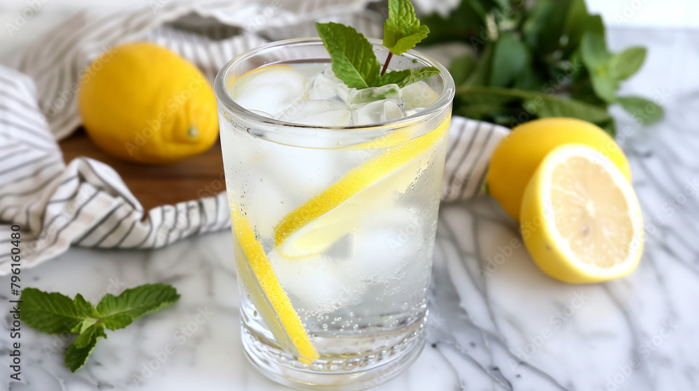 lemonade cocktail with lemon and mint lemonade cocktail with lemon and mint