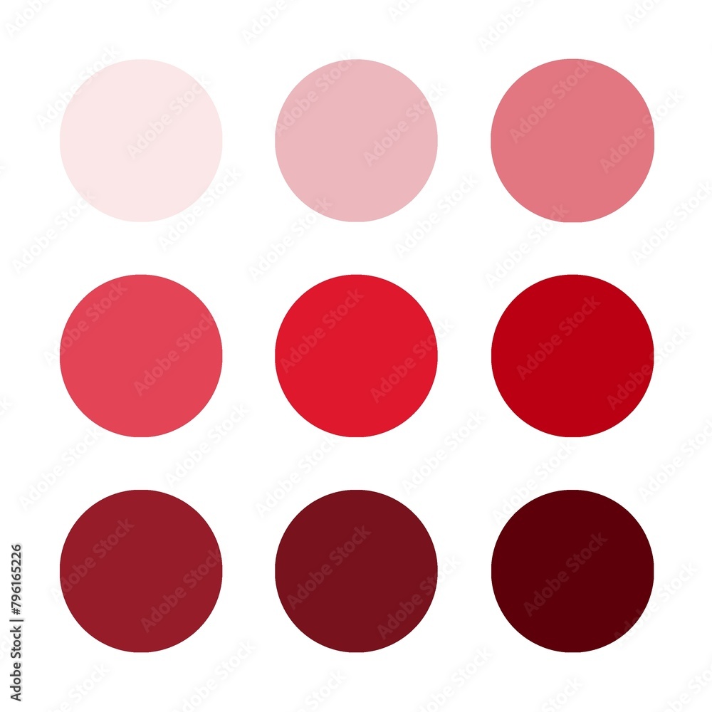 red set of color palette banner background red set of color palette banner background