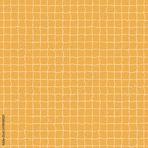 Orange checks bright kids pattern. (ID: 796168029)