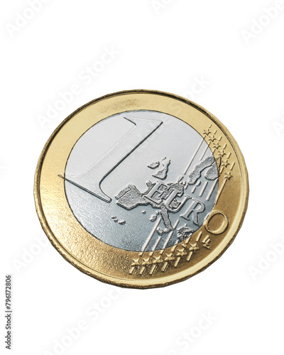 euro coin isolated on white background