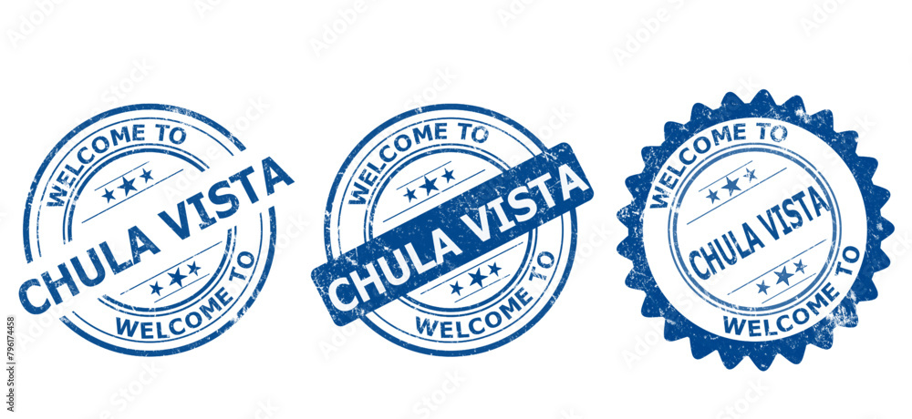 Chula Vista blue old stamp sale	