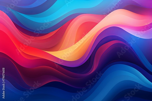 Abstract Jazz Music Gradients: Colorful Melody Waves Symphony
