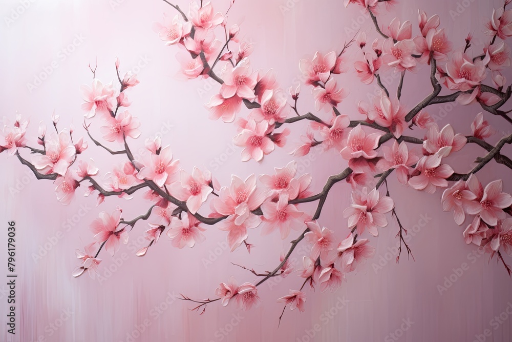 Blossoming Cherry Tree Gradients: Soft Petal Shades Serenity