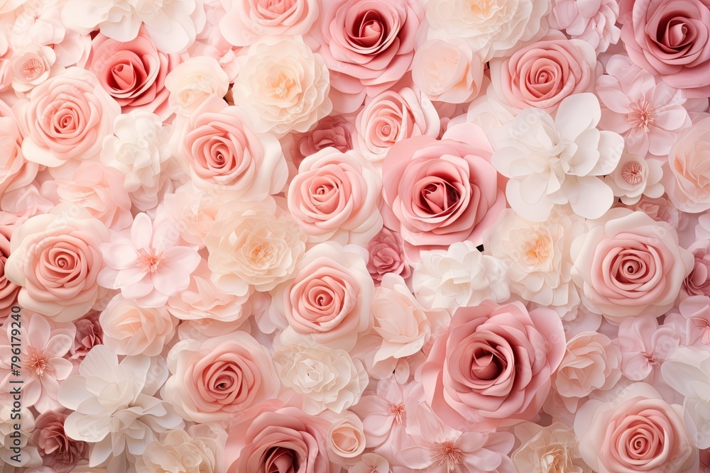 Blush Rose Garden Gradients: Delicate Floral Hues Backdrop