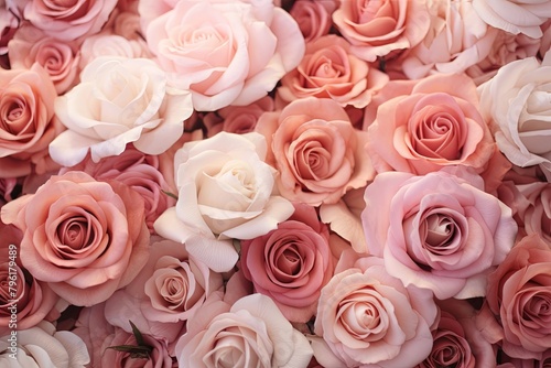 Blush Rose Garden Gradients  Pastel Floral Shades Harmony