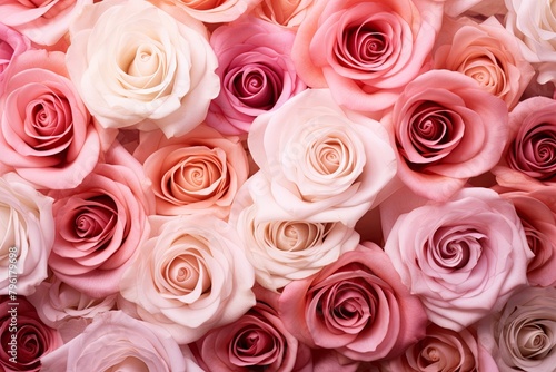 Blush Rose Garden Gradients  Romantic Blend of Garden Hues