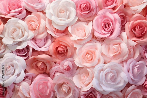 Blush Rose Garden Gradients  Serene Petal Artistry