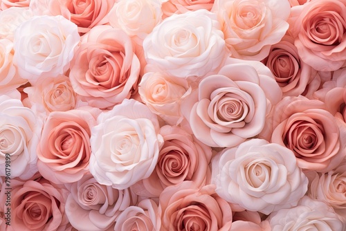 Blush Rose Garden Gradients  Soft Pink Floral Hues Symphony