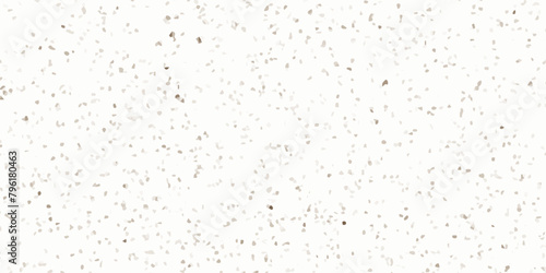 Terrazzo flooring consists of chips of marble texture. quartz surface white, brown for bathroom or kitchen countertop. white paper texture background. rock stone marble backdrop textured illustration.