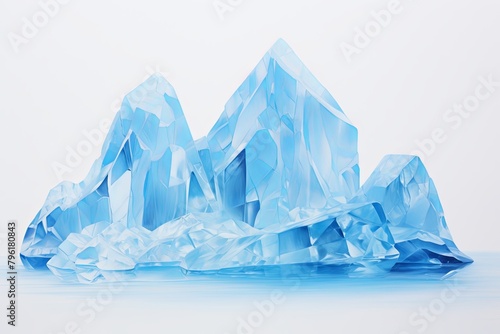 Crystal Clear Iceberg Gradients - Glacial Shimmer Backdrop Spectacle