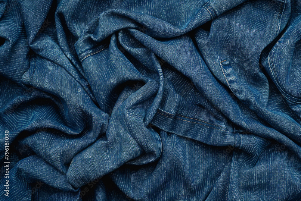 Studio shot of denim fabric Studio shot of denim fabric