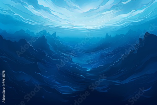 Marine Midnight Dreamscape: Deep Ocean Gradient Mystique in Mesmerizing Colors