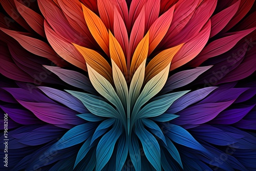 Exotic Bird Feather Gradients  Kaleidoscopic Feather Art