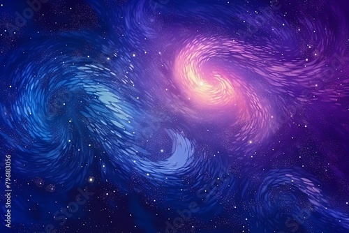 Galaxy Stardust Gradient Swirls  Majestic Star Cluster Gradients