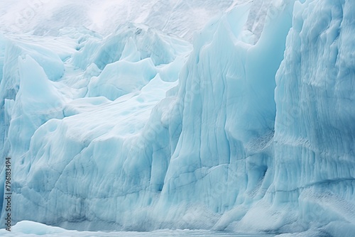 Glacial Ice Melting Gradients: Softening Icy Hues