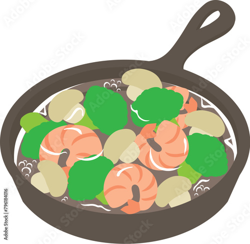 アヒージョ　イラスト