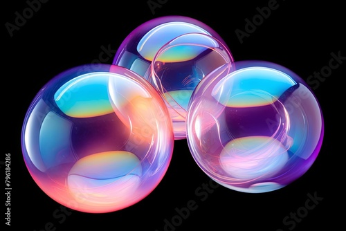 Iridescent Soap Bubble Gradients: Shimmering Hues of Radiant Elegance