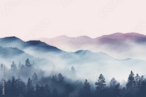 Misty Highland Gradient: Subtle Mist Color Transitions - Mood