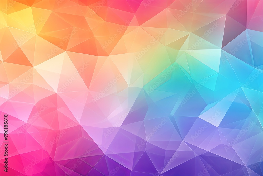 Rainbow Prism Gradient Effects Poster: Dwelling in Radiant Spectrum Flow