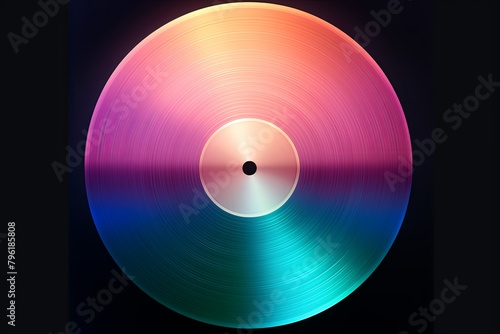 Analog Sound Spectrums: Retro Vinyl Record Gradients photo