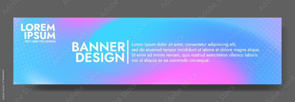 Gradient blurred banner in shades of purple blue. Ideal for web banners, social media posts, or any design project that requires a calming backdrop