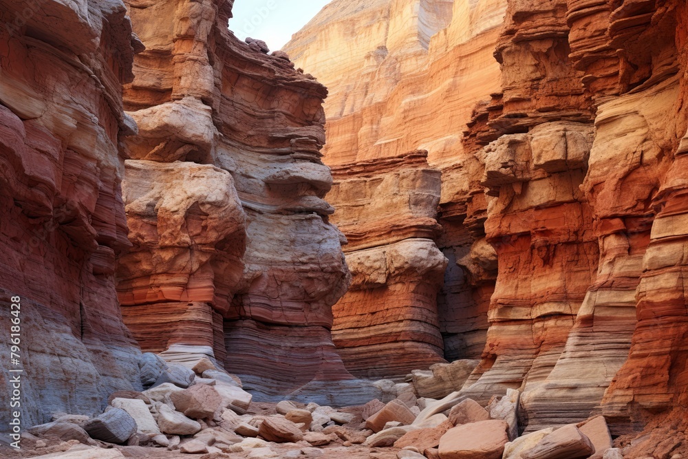 Rustic Grand Canyon Rock Gradients: Inspired Natural Beauty