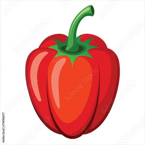 colorful illustration of red pepper