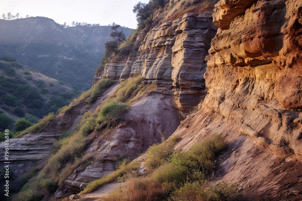 Rustic Canyon Rock Gradients: Scenic Hiking Trails Wonderous Exploration.