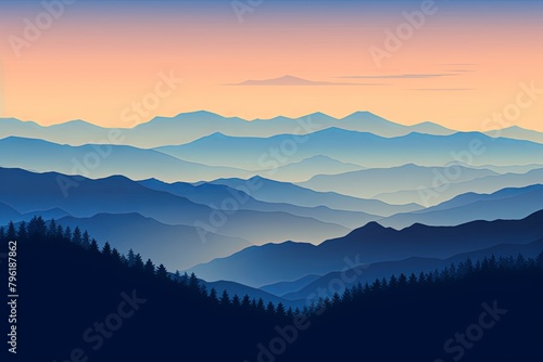 Smokey Mountain Range Gradients: Gentle Hill Gradient Huescape © Michael