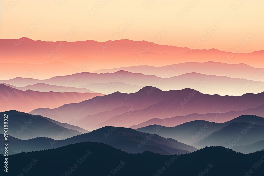 Smokey Mountain Gradients: Muted Colors of the Range