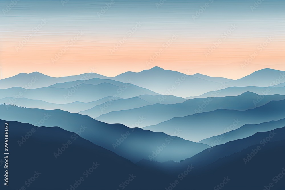 Smoky Mountain Gradient Mist: Ethereal Mists Wallpaper